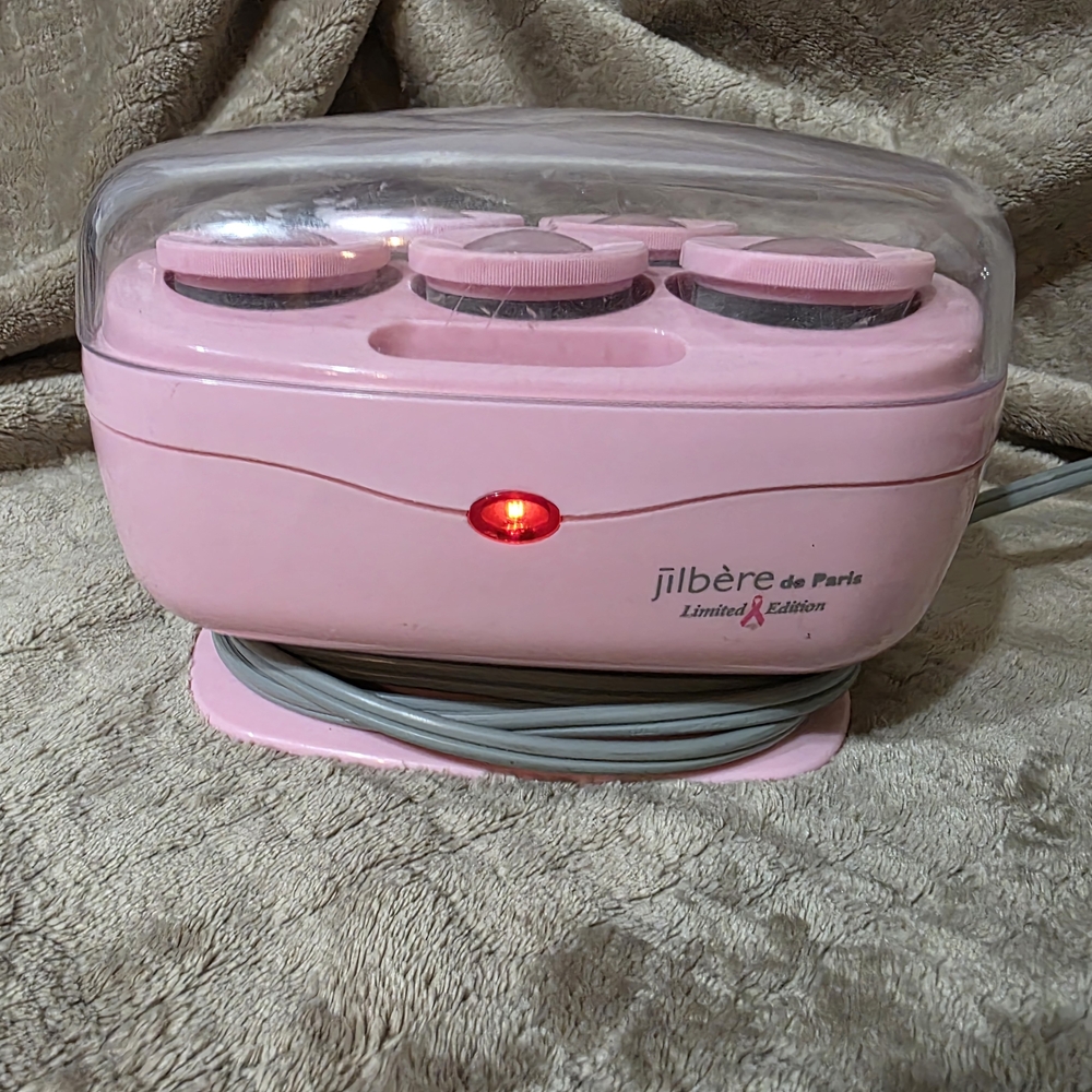 Vintage Jilbère de Paris Pink Hair Roller Set- Special Breast Cancer Edition - Picture 3 of 7